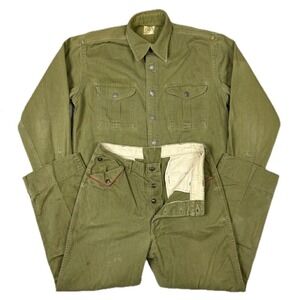 Vtg 1940s 50s Boy Scout Official Set Red Piping Frontier Pants 30x24 (Extra Hem)